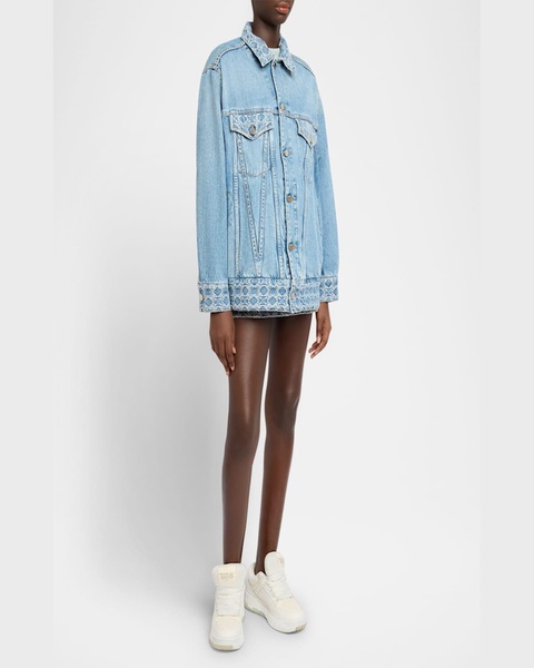 MA Quad Denim Jacquard Trucker Jacket
