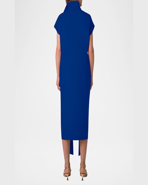 Short-Sleeve Belted Midi Shirtdress