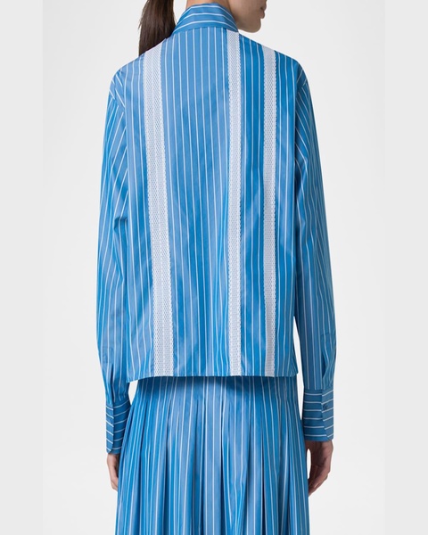 Striped Cotton Poplin Button-Down Shirt