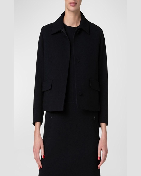 Timo Wool Crepe Short Jacket
