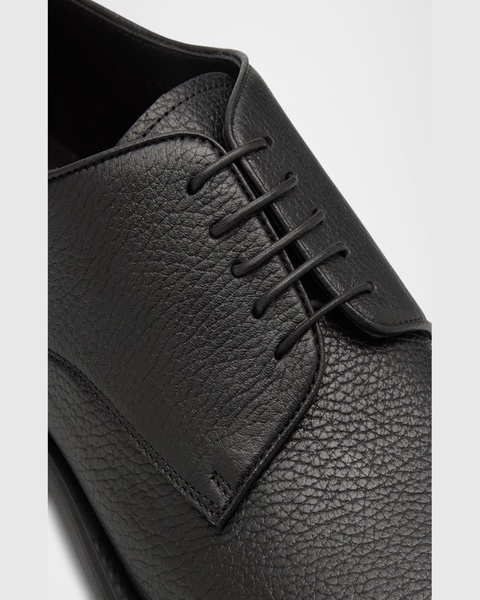 Men's Grained Leather Derby Shoes