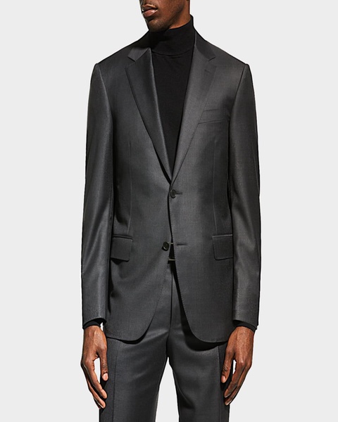 Men's Solid Wool Suit