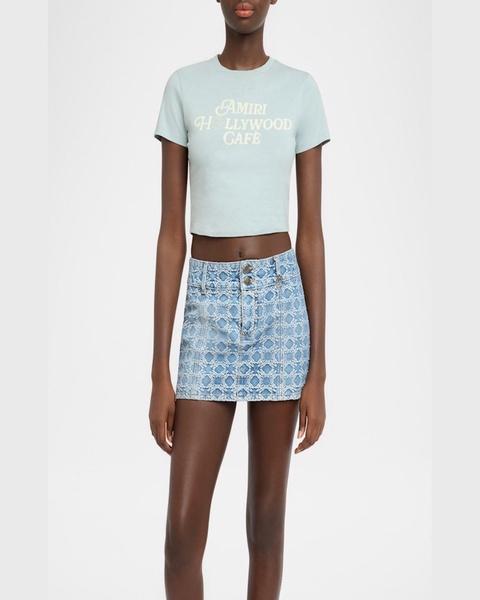 Amiri Hollywood Cafe Crop Baby T-Shirt