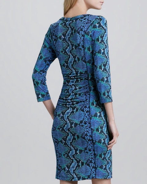Square-Neck Stretch Mikado Midi Dress