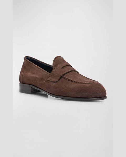 Men's Suede Penny Loafers