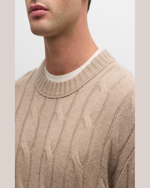 Men's Cashmere Cable-Knit Sweater