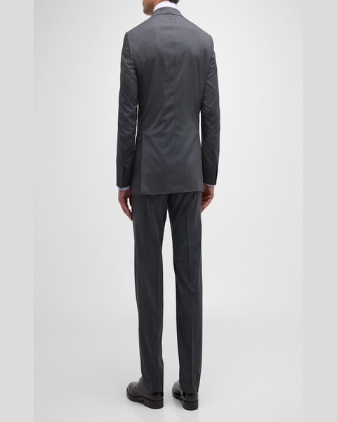 Men's Tonal Striped Wool Suit