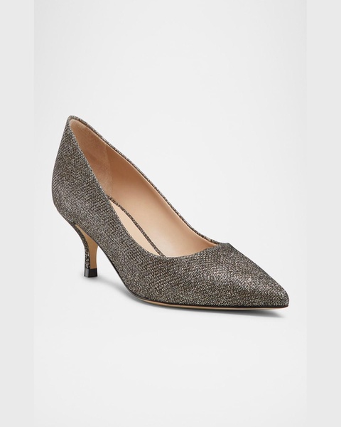 Stuart Metallic Kitten Pumps