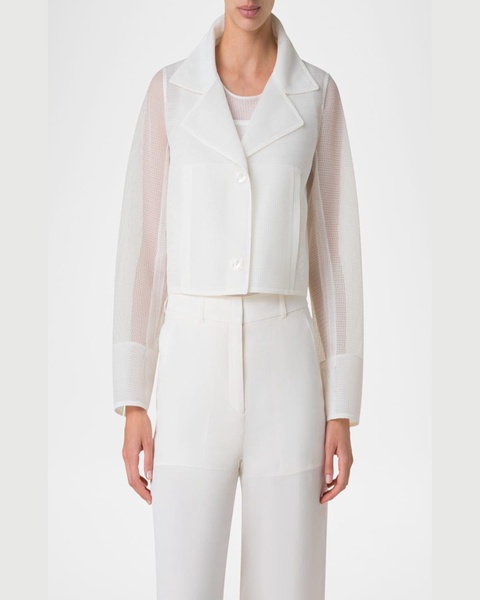 Alice Double Layer Techno Grid Trench Jacket