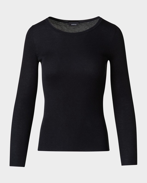 Fitted Rib-Knit Sweater 