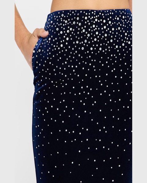 Midi Skirt in Crystal Velvet
