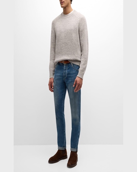 Men's Mouline Cashmere Crewneck Sweater