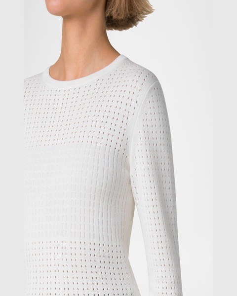 Fitted Ajoure Knit Sweater