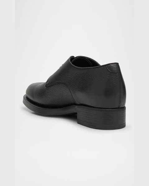 Men's Grained Leather Derby Shoes