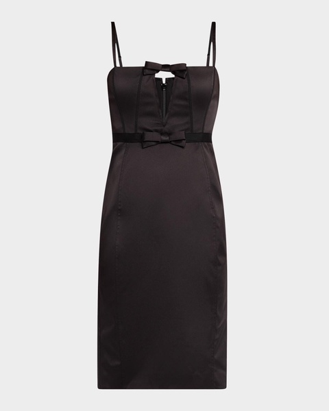 Carmen Sleeveless Satin Bow Dress