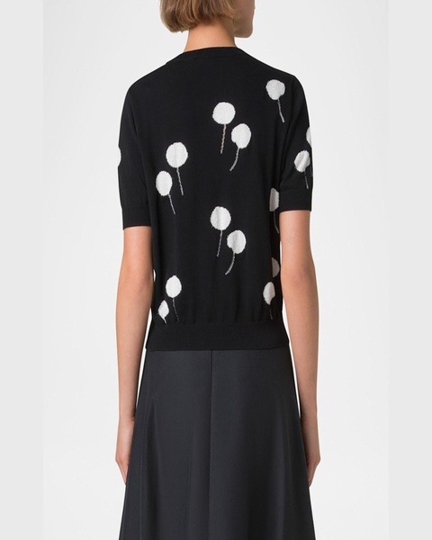 Windflower Short-Sleeve Cotton Sweater
