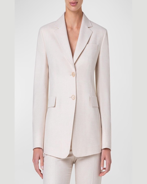 Taddeo Check Single-Breasted Jacket