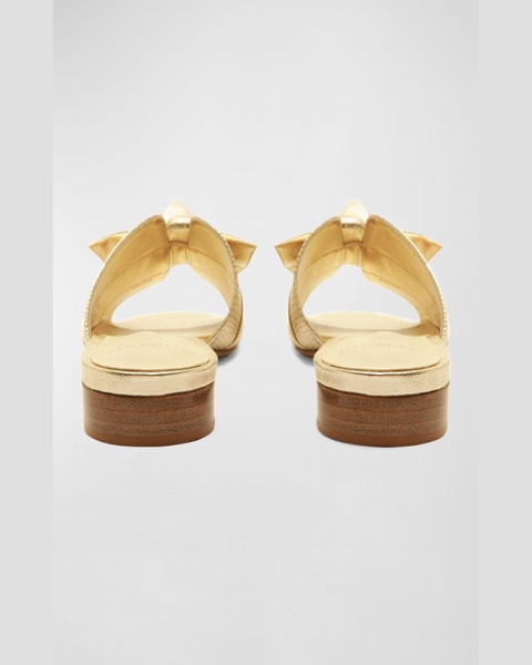 Maxi Clarita Leather Knot Flat Sandals