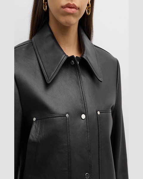 Grey Leather Jacket