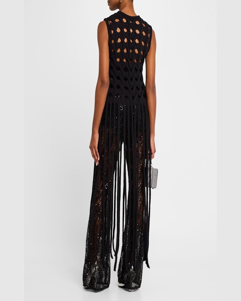 Fausti Sleeveless Fringe Top