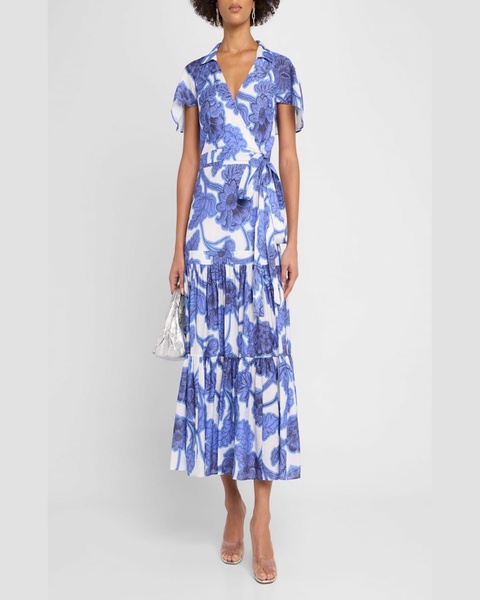 Avanna Floral Short-Sleeve Wrap Dress