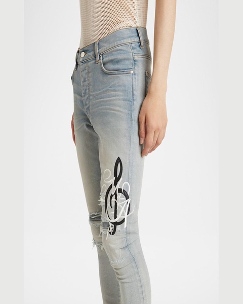 Men's MA Music Note Skinny Jeans