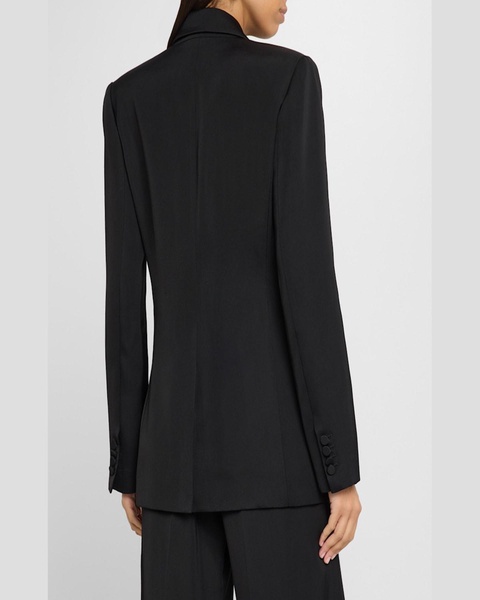 Double-Breasted Viscose Twill Blazer