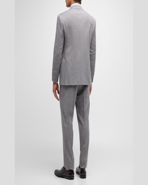 Men's Super 130s Wool Heathered Suit