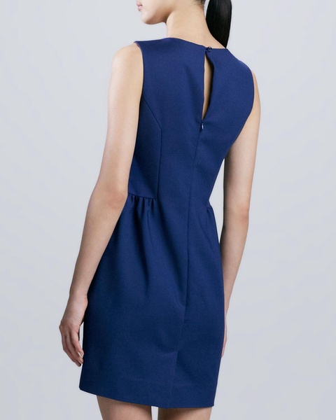 Strapless Floral Jacquard Midi Dress