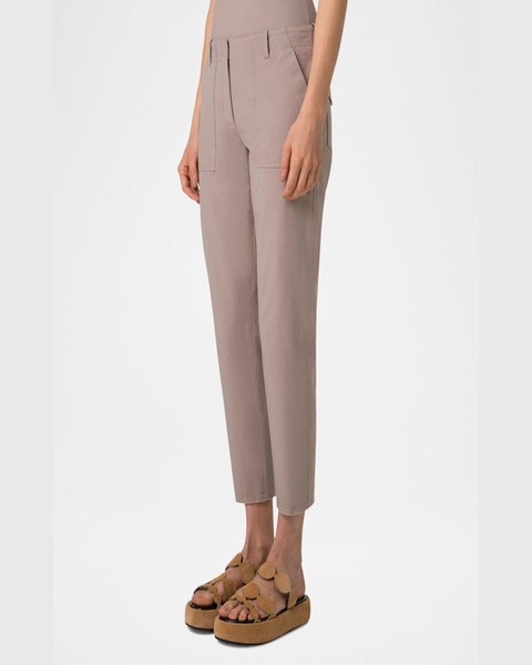 Franco Bi-Stretch Cotton Gabardine Slim-Leg Ankle Pants