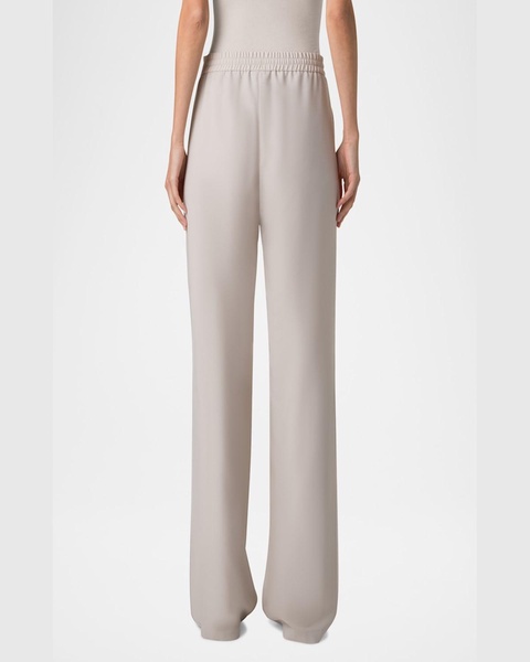 Filibert Cupro Gabardine Straight-Leg Elastic-Waist Pants