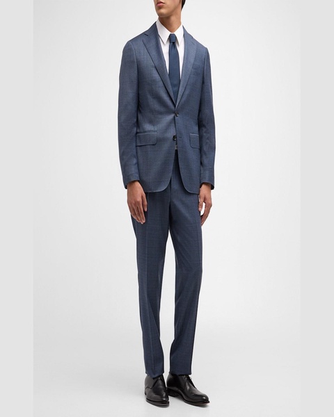 Men's 130s Wool Tonal Check Suit