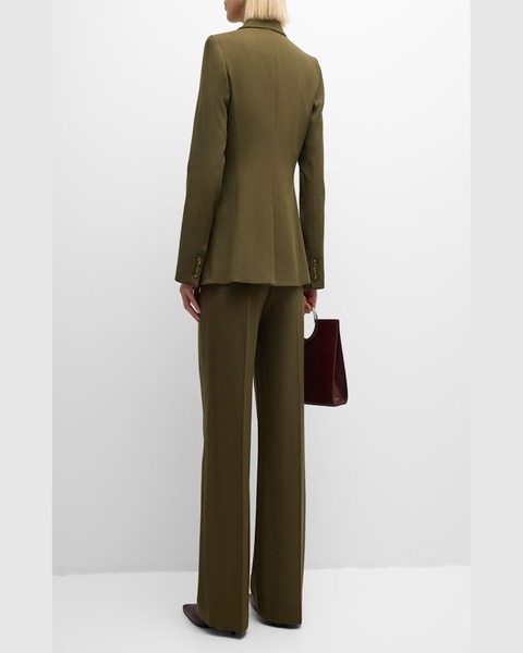 Soho High-Rise Twill Trousers