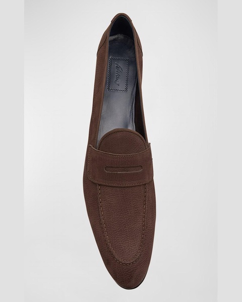 Men's Suede Penny Loafers