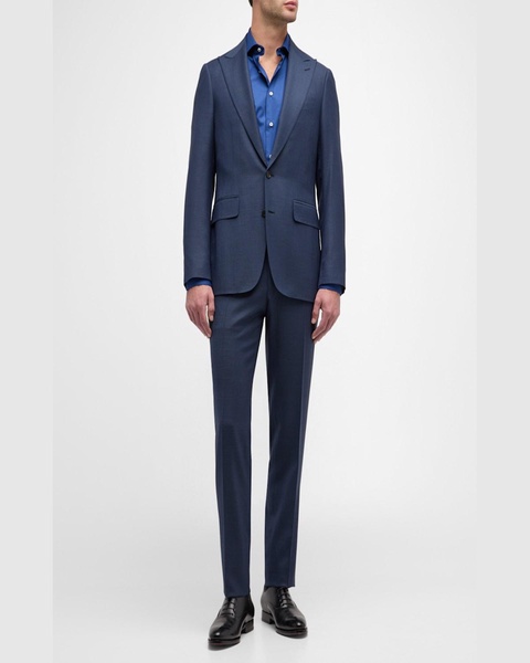 Men's Textured Super 130s Wool Suit