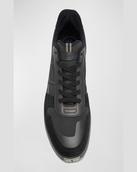 Men's Fabric and Suede Low-Top Sneakers