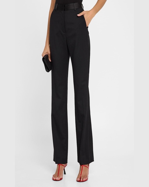 High-Rise Seasonless Wool Tuxedo Trousers