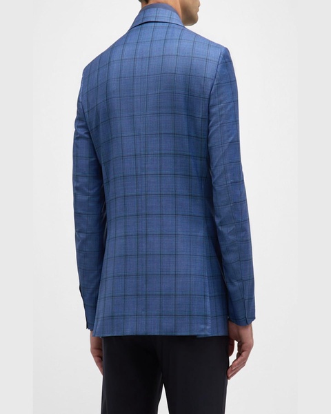 Men's 130s Luxury Wool Windowpane Sport Coat