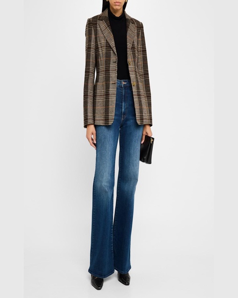Single-Breasted Plaid Weekend Blazer