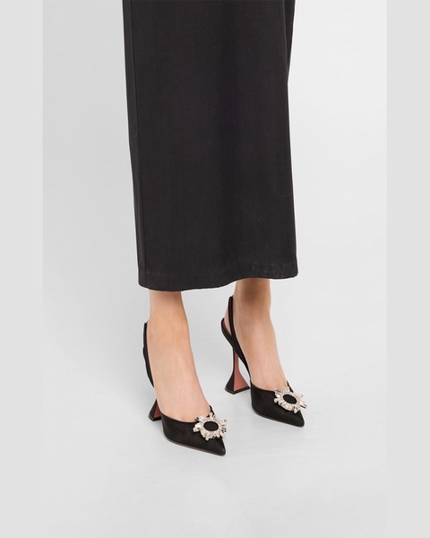 Begum Mesh Ornament Slingback Pumps