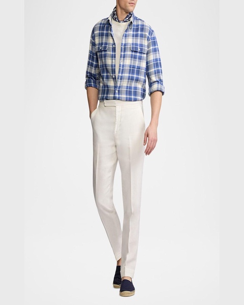 Men's Plaid Twill Sport Shirt