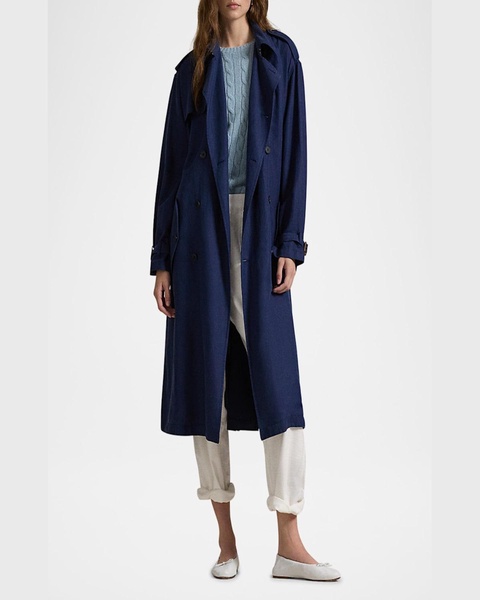 Silk-Blend Trench Coat
