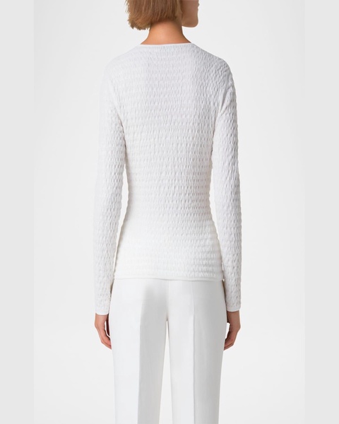 Textured Knit Crewneck Sweater