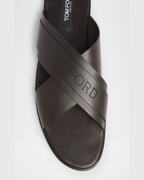 Men's Preston Smooth Leather Slide Sandals