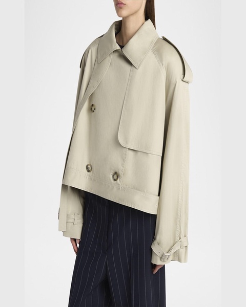 Light Cotton Short Trench Coat