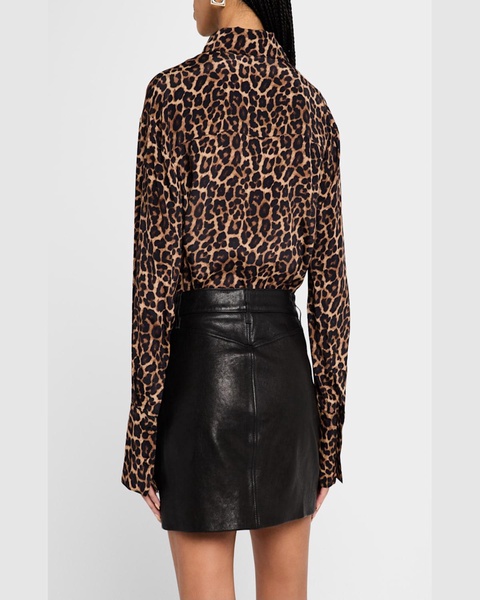 Bridget Leopard Georgette Blouse