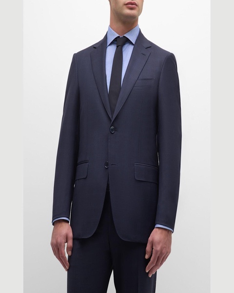 Men's Tonal Plaid Wool Suit