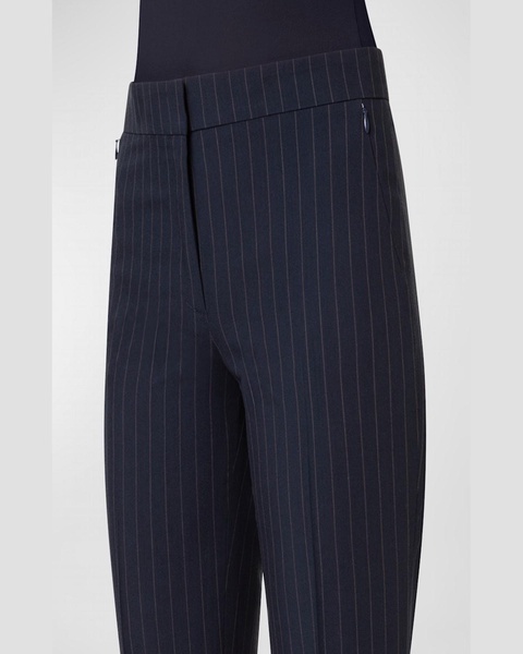 Carl Pinstripe Straight-Leg Crepe Pants