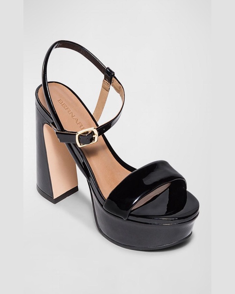 Patent  Ankle-Strap Platform Sandals