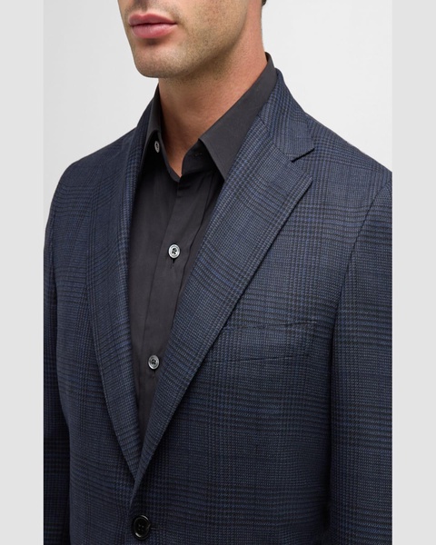 Men's Large Plaid Wool Sport Coat